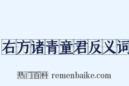 右方诸青童君反义词是什么意思的图片